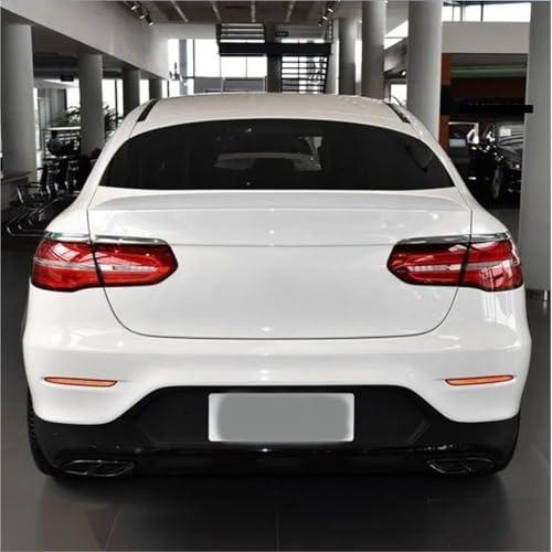 Auto Heckspoiler Für Benz Für GLC Coupe C253 GLC260 300 2016 2017 2018 2019 2020 2021 Für AMG ABS Kunststoff Unlackiert Farbige Hinten Stamm Spoiler Body Kit Teile(Weiß)