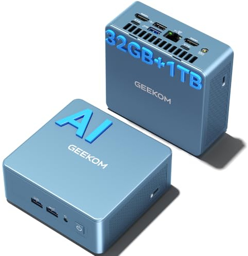GEEKOM Mini PC IT13 [migliore alternativa Intel NUC13] con Intel i7-13700H, 32GB RAM/1TB SSD (espandibile, non LPDDR), Windows 11 Pro Desktop PC per casa e ufficio, USB4/8K UHD/WiFi 6E/BT5.2/SD