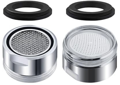 2 Pieces Tap Aerators M24 Flow Regulator Faucet Attachment | Stainless Steel Tap Filter Nozzle for Kitchen and Bath Sink