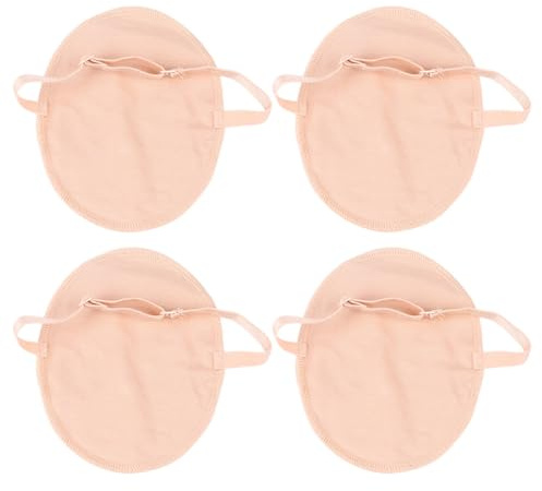 Generic Schweißabsorbierende Baumwollpads 2 Paar Weiche Achselkissen mit Hoher Saugfähigkeit Waschbare Einlagen für Damen und Herren Hemden und Caps