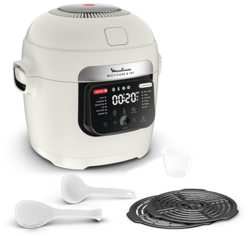 Moulinex Multicook & Fry MZ7311 - Cocina lenta (1200 W), color blanco
