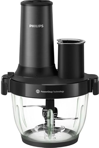 Philips Chopper Series 5000 HR1507/00, 650W, 2l, 4 speeds, PowerChop Technology, Stainless steel blades, Black