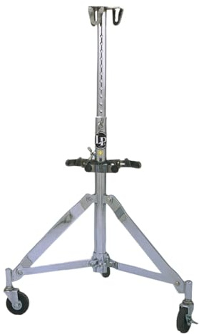 LP Latin Percussion LP291 Congaständer Triple Slide Mount, robust, höhenverstellbar, klappbar, arretierbare Rollen, Mounting Brackets