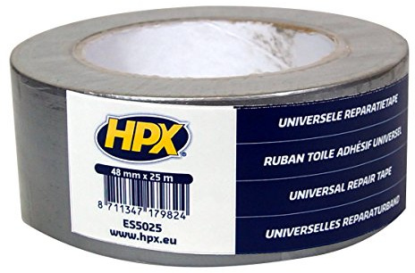 HPX MES5025 Duct Tape, 48 mm x 25 m, Silver