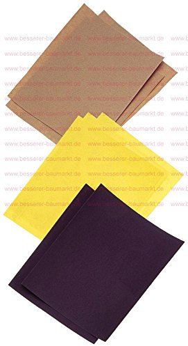 mako # Korund-Schleifpapier# Körnung 80 # zum Trockenschleifen lackierten Flächen aus Metall, Holz oder Kunststoff # 230 x 280 mm #