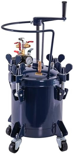 TCP Global® Brand Commercial 2.5 Gallon (10 Liters) Spray Paint Pressure Pot Tank with Manual Mixing Agitator