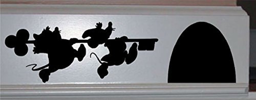 UKSELLINGSUPPLIERS Vinyl-Aufkleber für die Sockelleiste, Wandkunst, Motiv: Mauseloch, „GOT THE KEY“, 19 x 6 cm