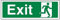VSafety Final Exit Man - Señal derecho, 300 mm x 100 mm, plástico rígido