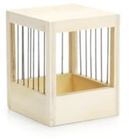 Beeztees 45700 Nistkasten für Kanarienvogel aus Holz mit Metallgitter, 11.5 x 11.5 x 14 cm