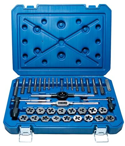 Century Drill & Tool 98900 - Juego de machos y troqueles métricos, 40 piezas, acero