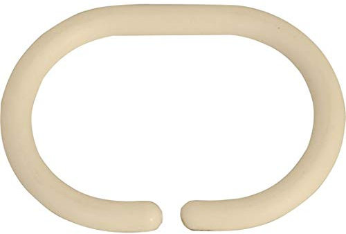 MSV Lot de 12 Anneaux pour Rideaux de Douche Beige