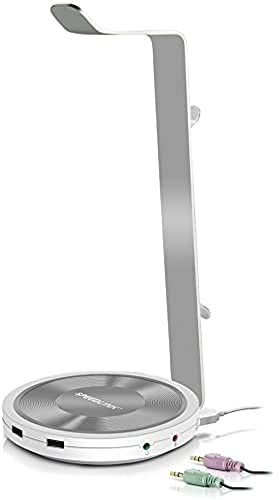 Speedlink ESTRADO Headset-Aufsteller USB - multifunktioneller Aufsteller für Kopfhörer, Kabellänge 90cm, Hohe Klangqualität dank integrierter USB-Soundkarte, Praktische Status-LED, schwarz