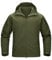 TACVASEN Waterproof Jacket Men Softshell Fleece Jacket Outdoor Camping Hiking Coat, Green, UK L (Tag XL)