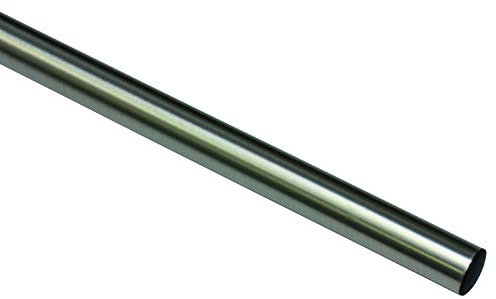 Gardinia 30081 Gardinenstange Ø 16 mm edelstahl-optik 160 cm, Einzelprogramm Memhis