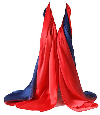 Bellonesc Seidenschal, 100% Seide, lang, leicht, Sonnenschutz-Schal für Damen