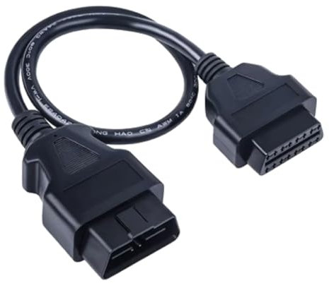 Aukson J15C OBD-II Verlängerungskabel 1,5m – 16 Pin Diagnose Adapter Stecker auf Buchse für Fahrzeug-Diagnose – OBD-II Extender Kabel für einfache Verbindung und Diagnose