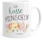 MoonWorks Kaffee-Tasse Ich Hasse Menschen Spruch Blumen Blumenranke Blüten bluming weiß Unisize