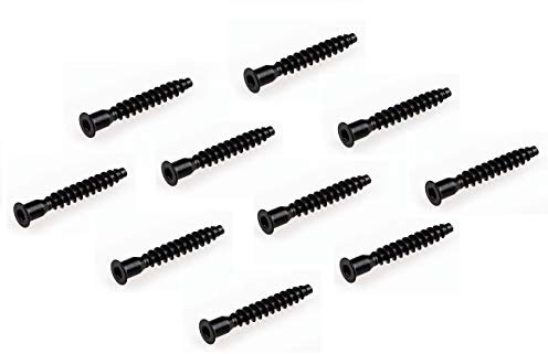 Gedotec Verbindungsschrauben Schrank Möbelverbinder-Schrauben - Confirmat | Möbel-Schraube 7x50 mm | Bohrung Ø 5 mm | Stahl schwarz | 10 Stück - Schrankverbinder für Korpusbau & Möbel-Schränke