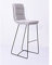 KAWOLA Barhocker Vince Barstuhl Stoff hellgrau B/H/T: 45x121x58cm