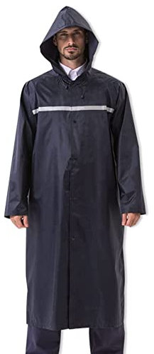 Pahajim Wasserdicht Regenponcho für Erwachsene Lang Regenmantel Damen Regenjacke Herren Atmungsaktiv Regencape mit Reißverschluss und Reflektierend Wiederverwendbar Rain Poncho für Outdoor