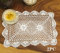 Janef Weiße Baumwoll-Tischsets, handgefertigte Häkeldeckchen, rechteckige Spitzen-Platzsets, 2 Stück, 27,9 x 43,2 cm