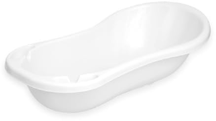 Lorelli Baby Badewanne 100 cm mit Ablagefächern, anatomische Form, Kunststoff weiß