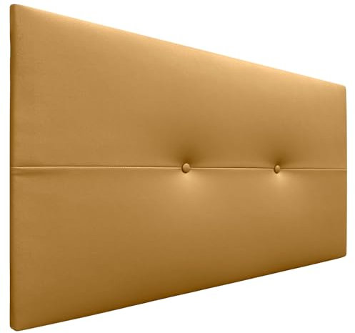 DHOME Cabecero de Polipiel o Tela AQUALINE Pro cabeceros Cabezal tapizado Cama Lujo (Polipiel Dorado, 110cm (Camas 80/90/105))