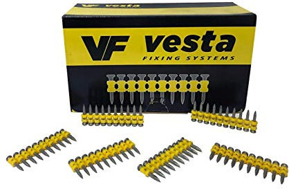 500 x Vesta Nails C5 in All Lengths, for SPIT PULSA 700 (500 Pieces in a Pack + Gas) (40 mm + Ga)