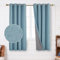 Deconovo 2er-Set Gardinen Verdunkelung Blickdicht Leinenoptik Verdunkelungsvorhang Thermovorhang für Schlafzimmer mit Ösen, 138 x 117 cm, Grün