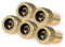 XCOZU 5 Pcs Presta Valve Adapter, Brass Presta to Schrader Adapter Converter/Bike Bicycle Valve Adaptor with O-ring Seal, Inflate Tyre Using Standard Pump or Air Compressor