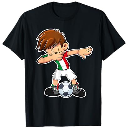 Dabbing Fußball Junge Italien Trikot Italia Kinder Italy Fan T-Shirt