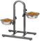 Taylor & Brown Adjustable Raised Pet Bowls for Dogs and Cats, 20'' high, Elevated Dog Bowls, Raised Dog Bowls with 2 Bowls Adjustable Iron Stand U Shaped Double Bowl Stand Two Steel Removable Bowls.