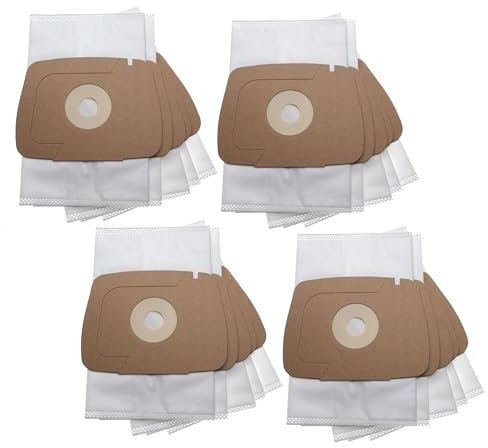 vhbw 20x Staubsaugerbeutel kompatibel mit Electrolux Lux 1, 1 Classic, 1 Royal, D820 Staubsauger - Mikrovlies, 25.85cm x 15,9cm, Weiß