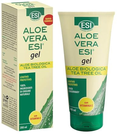 Esi Aloe Vera - Gel con Vitamina E + Tea Tree Oil Lenitivo e Protettivo, 200ml