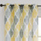 Beauoop Gelb Grau Voile Vorhänge Leinenoptik Rautenmuster Gardinen mit Ösen Geomertrisch Marokkanisch Halbtransparent Ösenvorhang Dekoschal für Schlafzimmer Wohnzimmer 2er Set, 127 x 175cm (HxB)