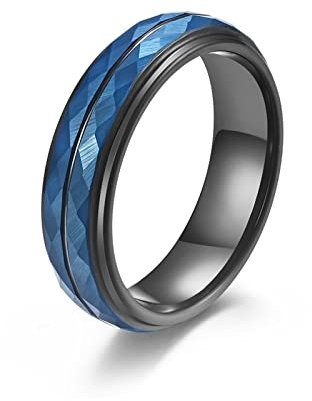 Ring Herren Wolfram, Mannen Ring 60 (19.1) Ring Men Black Diamantschildkröte Ring Jewelry