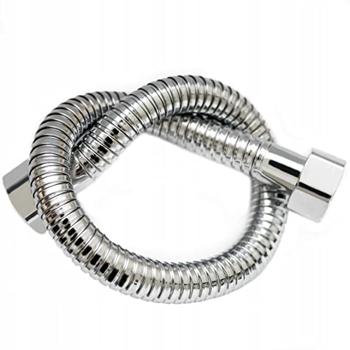 AquaParts Verdrehschutz Brauseschlauch | 1/2 | 37cm - 42cm | Chrom | Universal Duschschlauch | Flexibel | Metallschlauch | Edelstahl
