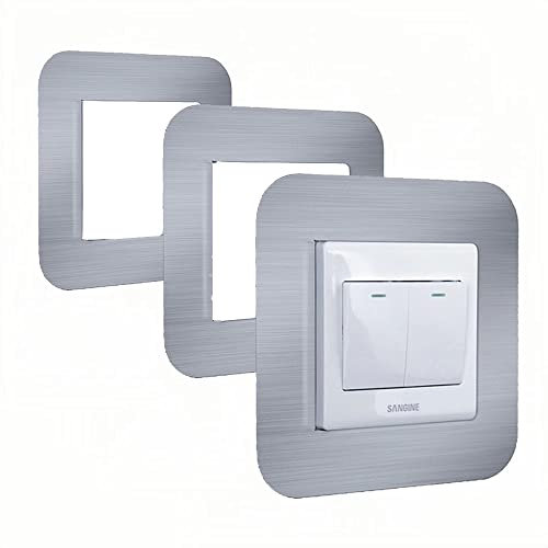 3 piezas de marco de cubierta de interruptor de luz de acrílico para interruptor de luz, placa de enchufe para decoración de interruptor de pared del hogar