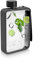 Botella de Agua de Vidrio Plano, Botellas de Agua Portátiles Delgadas, Aisladas, a Prueba de Fugas, Transparente, Cuadrada, Portátil, A5, Botella de Agua de Papel, 380 Ml, para (Negro)