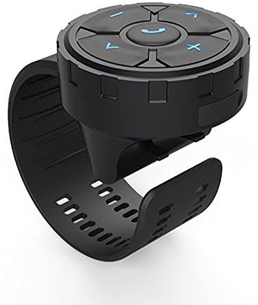 Button Bluetooth Media Remote Control for iPhone and Android - Bluetooth 5.3 Wireless IPX7 Waterproof Controller whit Steering Wheel Mount for Car Bike Motorbike Steering Wheel