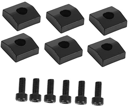 WHAMVOX 2sets Tremolo Bridge String Locks for Electric Guitar Locking Nut Blocks Screws Chrome Screws