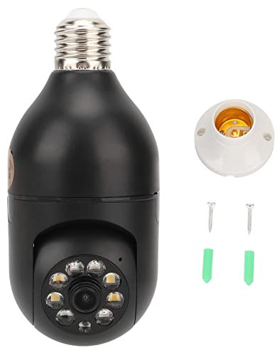 Kadimendium Telecamera di Sorveglianza WiFi 1080P 2MP Panorama a 360° Wireless Smart Camera CCTV 110‑240V Wireless Webcam Telecamera di Sicurezza per Esterni