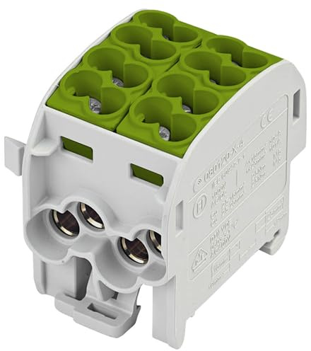 grenda-hammer® | VDE Hauptleitungsabzweigklemmen HLAK in 1- bis 5-poliger schmaler Ausführung mit nur 17,8mm Modulbreite je Pol (1-polig Doppel | gelbgrün)