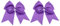 DSOUWEH Fasce per Capelli in Nastro di Grosgrain Non tossico da 2 Pezzi con Elevata Elasticità e Resistenza Fiocco per Capelli in Poliestere AntiGraffio, Viola