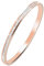 MILAKOO Braccialetto in Acciaio Inox Con Strass 4 mm per Signore, Bangle Gioielli per La Festa (Oro Rosa)