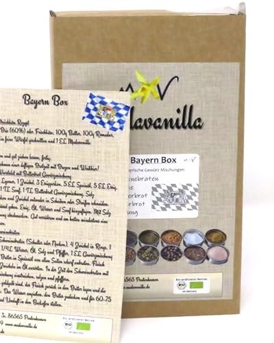 Bayern Box - Geschenkbox mit 4 Gewürzmischungen + mit Info/Rezept Flyer