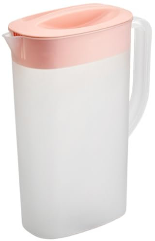 Jarra de plástico, Jarra de Agua para refrigerador 2.5L Engrosamiento de jarras de Agua con Tapas de Agua Resistente al Calor y al frío con Filtro para Agua Jugo de Fruta Bebidas de Leche 1
