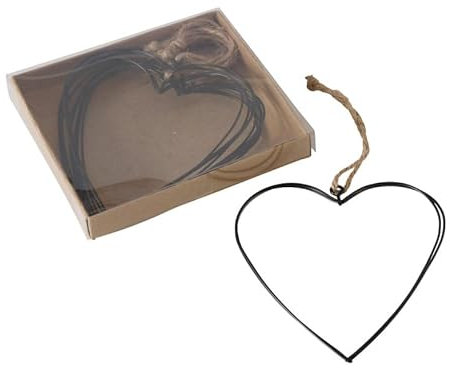 6 STK Herzen schwarz Metall Anhänger 10cm Dekoherzen Eisen Hochzeit Hänger b692 Gastgeschenke Hochzeitsdeko Valentinstag Muttertag Liebe Hänger Herzhänger Metallherzen