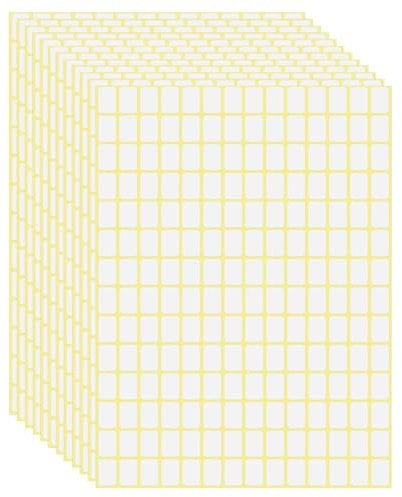OFFCUP Étiquette Autocollantes, 5880 Pièces Étiquette Autocollantes Papier Blanc, 13 * 9mm Étiquettes Autocollante de Rectangle, Étiquettes de Dossier pour Bouteilles, Boîtes, Cuisine, Bureau