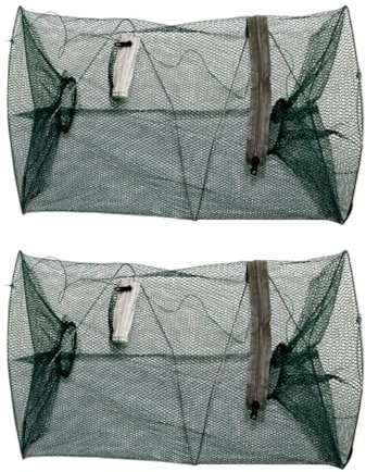 2 Pieces Of Fishing Nets, Folding Fish Traps, Square Cages, Lobster Nets, Fishing Ground Cages, Simple Fish Cages, Suitable For Fishing, Crabs And Crayfish
